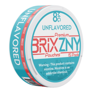 BRIXZNY NICOTINE POUCHES UNFLAVORED 8MG -PIECE(S) OF 5