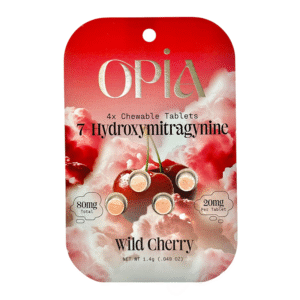 OPIA 7-HYDROXYMITRAGYNINE CHEWABLE TABLETS WILD CHERRY 4CT PK (20MG PER TABLET) - BOX OF 10 PACK