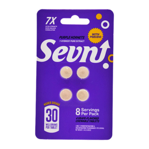 SEVN 7-HYDROXY & PSEUDO 7X ULTRA STRENGTH TABLET GRAPE -PURPLE HORNETS (4CT 30MG EACH 8 SERVINGS) -BOX OF 10 PACK