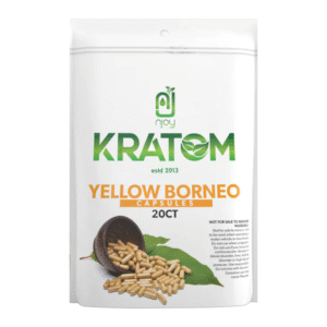 NJOY KRATOM 20CT YELLOW BORNEO CAPSULES PIECE(S)