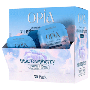 OPIA 7-HYDROXY CHEWABLE TABLETS BLUE RASPBERRY 1CT PK (30MG PER TABLET) - BOX OF 30 PACK