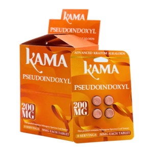 KAMA 7-HYDROXY + PSEUDOINDOXYL TABLET NATURAL 4CT PACK (50MG EACH TABLET) 200MG -BOX OF 10 PACK