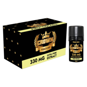 CROWN KRATOM EXTRACT SHOTS 330MG PINA COLADA (FULL SPECTRUM) 30ML -BOX OF 12