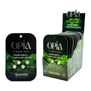 OPIA 7-HYDROXYMITRAGYNINE & PSEUDOINDOXYL CHEWABLE TABLETS SPEARMINT 4CT PK 80MG (20MG PER TAB) - BOX OF 10 PACK