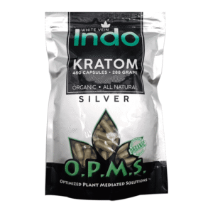 OPMS SILVER INDO WHITE VEIN 288GM 480CT CAPSULES