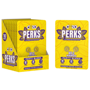DOZO PERKS 7-HYDROXY CHEWABLE TAB WILD MANGO (PARTY BLEND) 20MG 2CT PACK- BOX OF 10 PACK