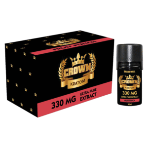 CROWN KRATOM EXTRACT SHOTS 330MG FRUIT PUNCH (FULL SPECTRUM) 30ML -BOX OF 12