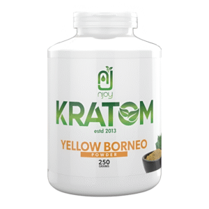 NJOY KRATOM 250GM YELLOW BORNEO POWDER JAR