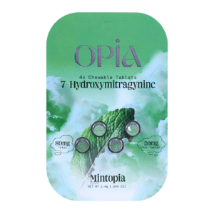 OPIA 7-HYDROXYMITRAGYNINE CHEWABLE TABLETS MINTOPIA 4CT PK (20MG PER TABLET) - BOX OF 10 PACK