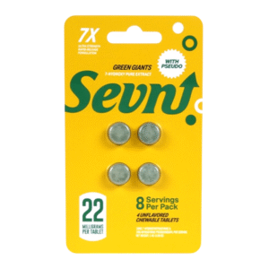 SEVN 7-HYDROXY & PSEUDO 7X ULTRA STRENGTH TABLET UNFLAVORED -GREEN GIANTS (4CT 22MG EACH 8 SERVINGS) -BOX OF 10 PACK