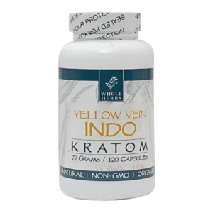 WHOLE HERBS INDO YELLOW VEIN 120CT CAPSULES BOTTLE