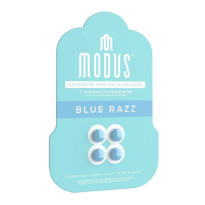 MODUS 7-HYDROXYMITRAGYNINE TABS BLUE RAZZ 4CT PACK -BOX OF 10