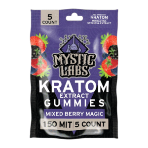 MYSTIC LABS MIT150 KRATOM GUMMIES MIXED BERRY MAGIC 5CT PIECE(S) -BOX OF 6 PIECE(S)