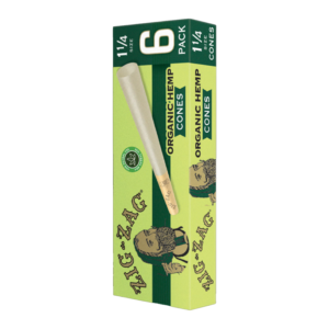 ZIG ZAG ORGANIC HEMP CONES 1 1/4 6PK