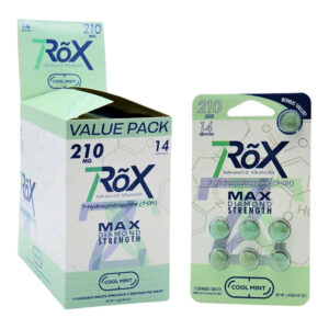 7ROX 7-HYDROXY 7-OH TABLETS COOL MINT 210MG (30MG PER TAB) 7CT PACK -BOX OF 10 PACK (MAX DIAMOND STRENGTH)