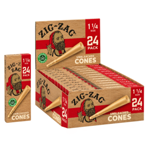 ZIG-ZAG CONE UNBLEACHED 1 1/4 6PK 24CT