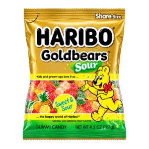 HARIBO 4.5OZ SOUR GOLDBEARS PEG 12CT